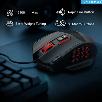 RGB Gaming Mouse – Wired 16400 DPI RGB Lighting & Ergonomic Design