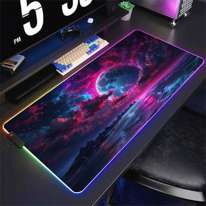 RGB Gaming Mouse Pad – Large 90x40cm with RGB Border Glow