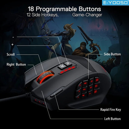 RGB Gaming Mouse – Wired 16400 DPI RGB Lighting & Ergonomic Design