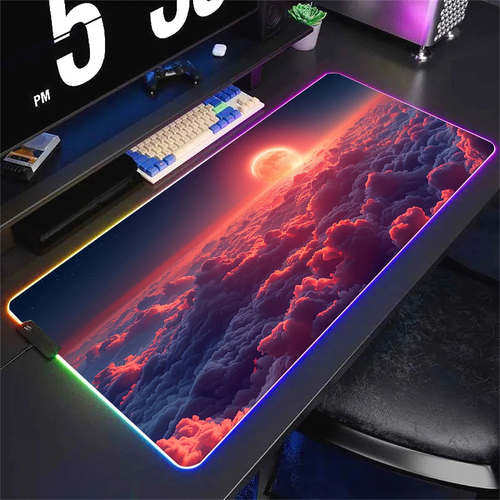 RGB Gaming Mouse Pad – Large 90x40cm with RGB Border Glow
