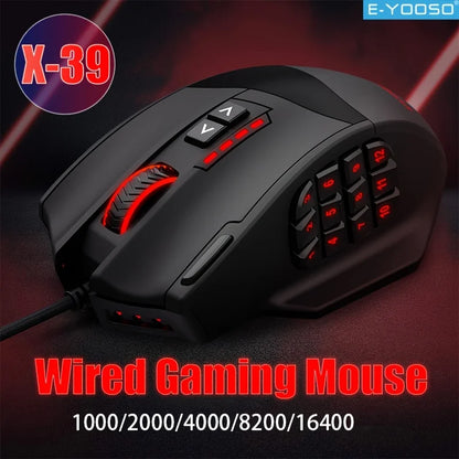RGB Gaming Mouse – Wired 16400 DPI RGB Lighting & Ergonomic Design