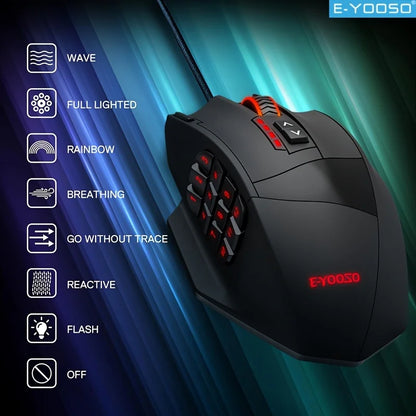 RGB Gaming Mouse – Wired 16400 DPI RGB Lighting & Ergonomic Design