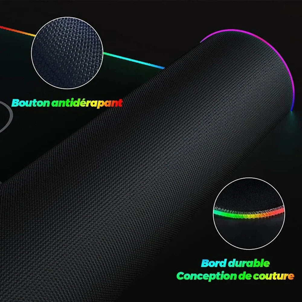 RGB Gaming Mouse Pad – Large 90x40cm with RGB Border Glow