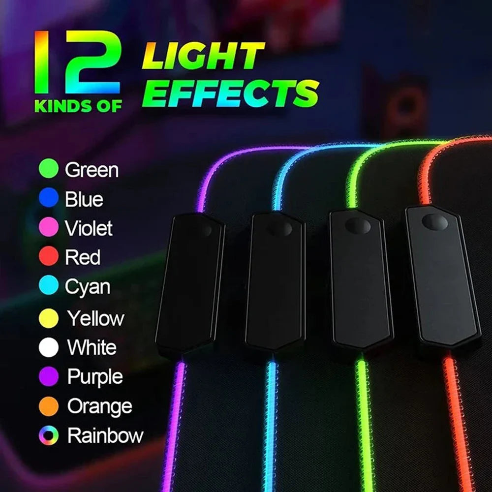 RGB Gaming Mouse Pad – Large 90x40cm with RGB Border Glow