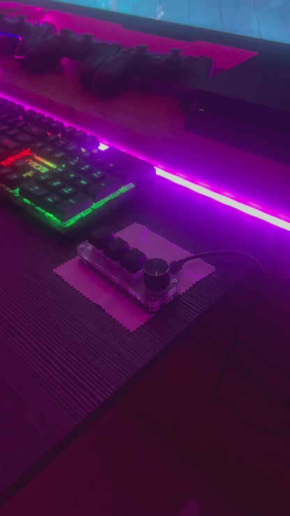 3-Key Mechanical Macro Pad – RGB Backlit with Satisfying Clicks & Easy Macros